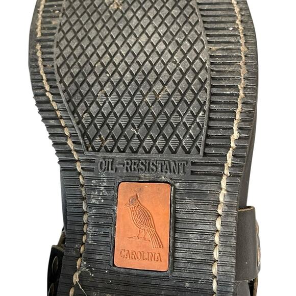 Vintage Carolina Men\'s Black Leather Engineer Motorcycle Boots Size 12 main image 10